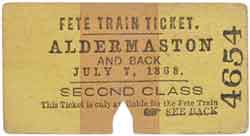 Aldermaston fête ticket - 1868