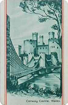 'Beautiful Britain' playing card - Conway Castle, Wales