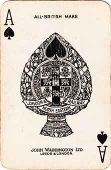 'Beautiful Britain' playing card - LNER fancy Ace of Clubs